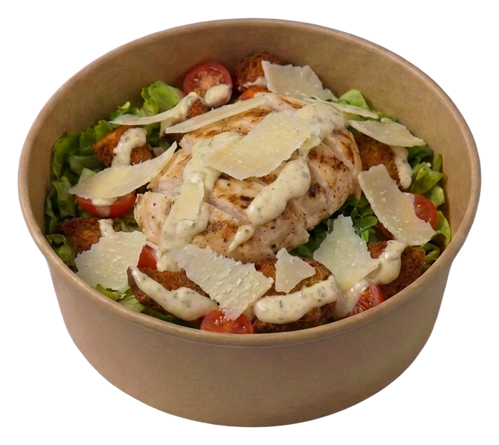 Caesar Salad with grilled chicken, parmesan and cherry tomatoes